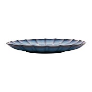 Prato 27cm Raso De Cerâmica Scallop Azul  